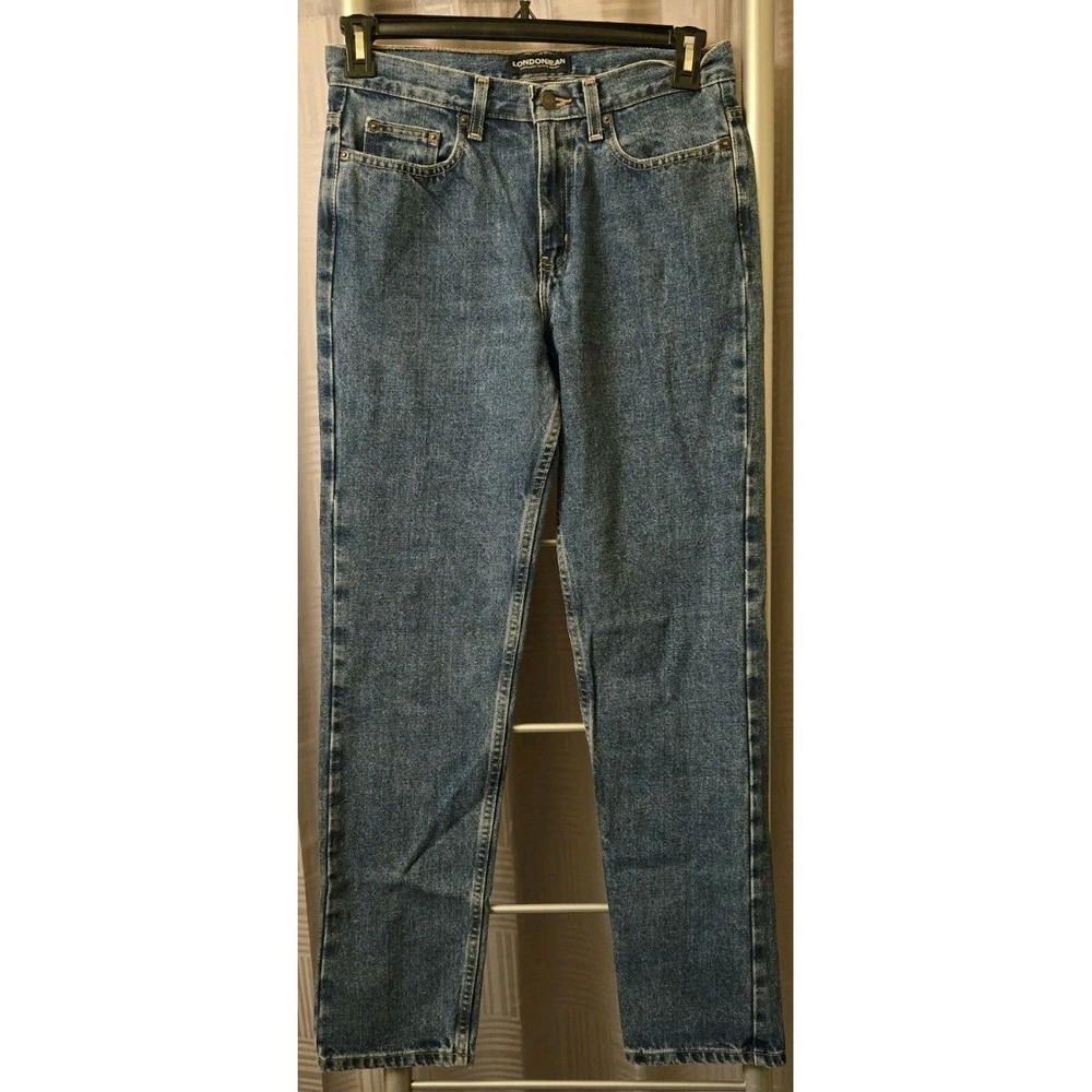 London Jean Classic Straight-leg Size 8 Medium Wash 30x31 Blue Jeans